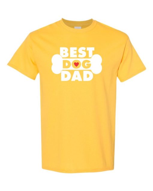BEST DOG DAD - Adult Round-neck T-shirt
