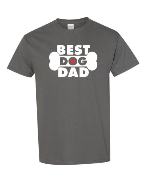 BEST DOG DAD - Adult Round-neck T-shirt