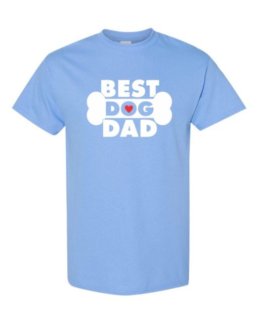 BEST DOG DAD - Adult Round-neck T-shirt