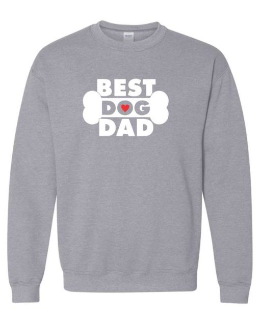 BEST DOG DAD - Cotton Ouaté Col Rond (Unisexe) Pour Adultes