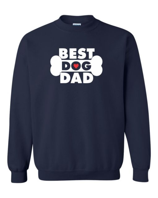 BEST DOG DAD - Cotton Ouaté Col Rond (Unisexe) Pour Adultes