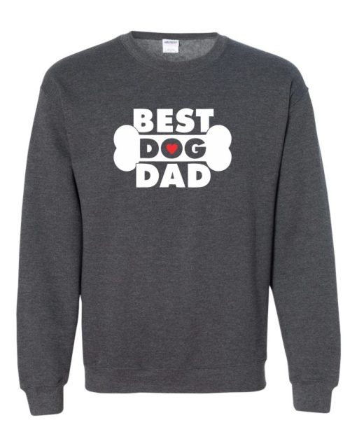 BEST DOG DAD - Cotton Ouaté Col Rond (Unisexe) Pour Adultes