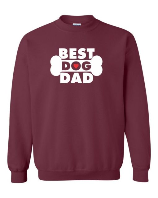 BEST DOG DAD - Cotton Ouaté Col Rond (Unisexe) Pour Adultes
