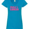 FUCK CANCER - Women's V-neck T-shirt