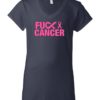 FUCK CANCER - Women's V-neck T-shirt