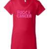 FUCK CANCER - Women's V-neck T-shirt