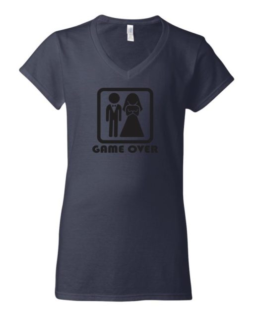 GAME OVER - T-shirt Col V Pour Femmes
