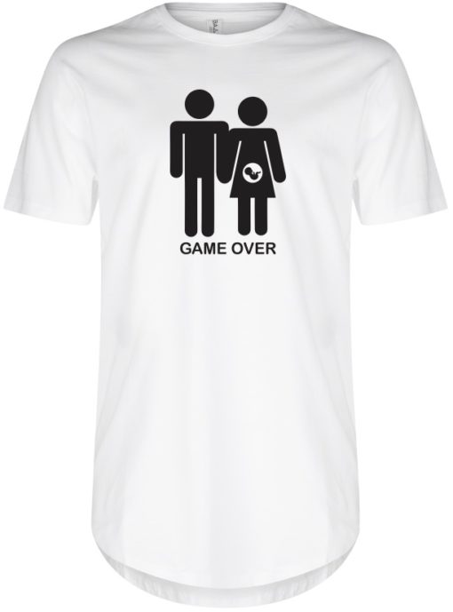 GAME OVER PREGNANT - Adult Long T-Shirt