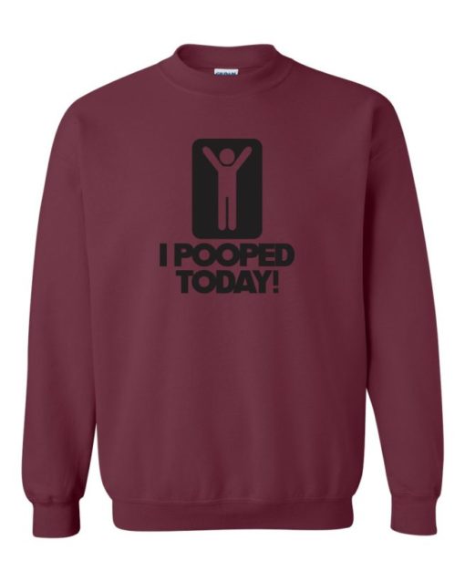 I POOPED TODAY - Adult Crew Neck Sweatshirt (Unisex)