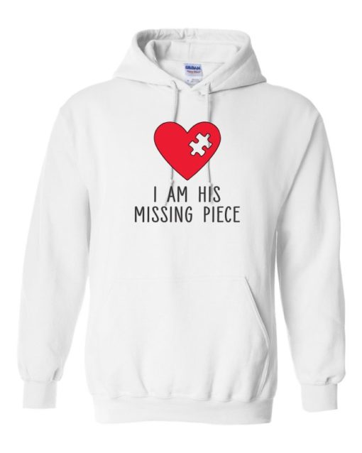 I AM HIS MISSING PIECE - Cotton Ouaté Kangourou (Unisexe) Pour Adulte