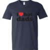 I LOVE HOT DADS - Adult V-neck T-shirt
