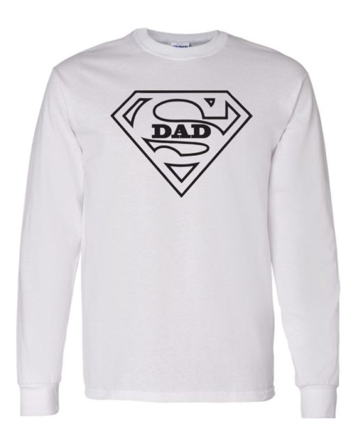 SUPER DAD 4 - T-shirt Manche Long Col Rond Pour Adultes