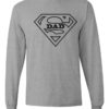 SUPER DAD 4 - Adult Long Sleeve Round-neck T-shirt