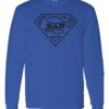 SUPER DAD 4 - Adult Long Sleeve Round-neck T-shirt