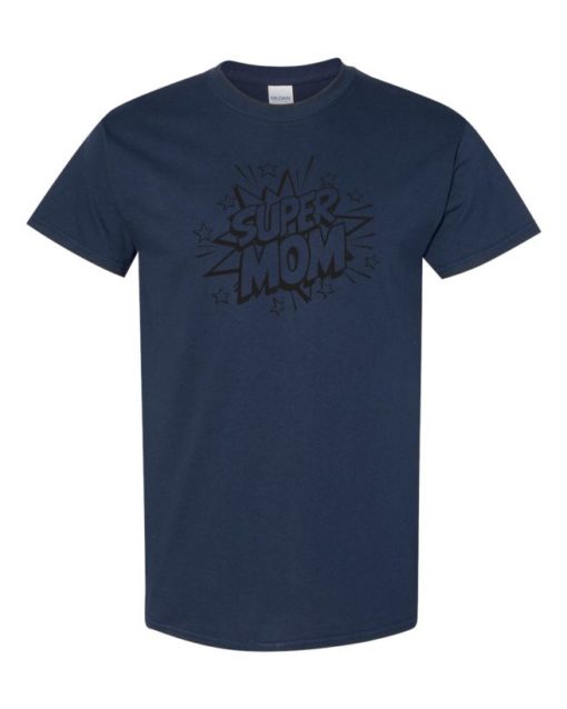 SUPER MOM CARTOON - Adult Round-neck T-shirt