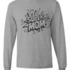 SUPER MOM CARTOON - T-shirt Manche Long Col Rond Pour Adultes