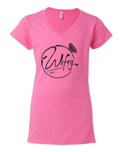 WIFEY EST. - T-shirt Col V Pour Femmes