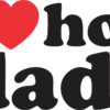 I LOVE HOT DADS - Adult Hooded Sweatshirt (Unisex)