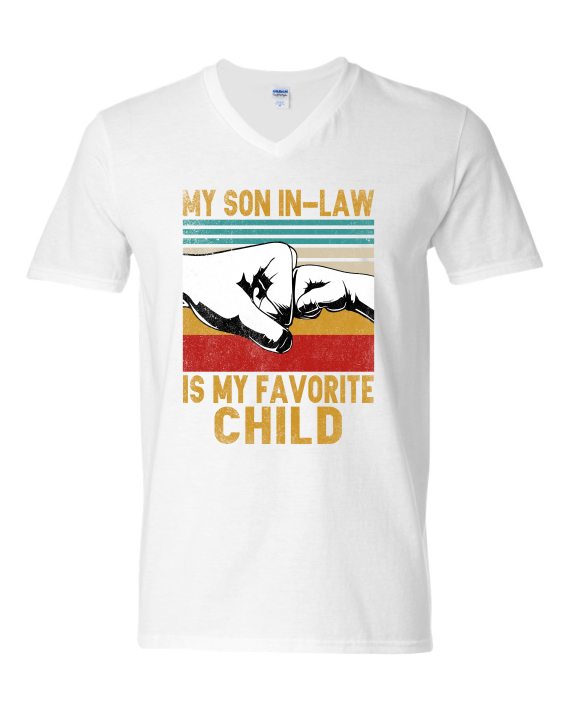 MY SON IN LAW  - T-shirt Col V Pour Adultes