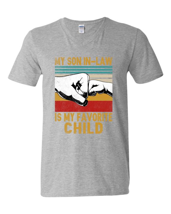 MY SON IN LAW  - T-shirt Col V Pour Adultes