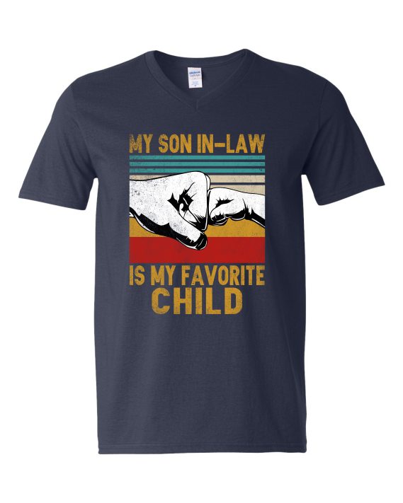 MY SON IN LAW  - T-shirt Col V Pour Adultes