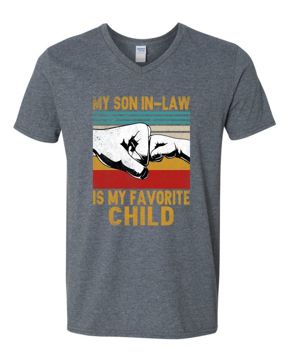 MY SON IN LAW  - T-shirt Col V Pour Adultes