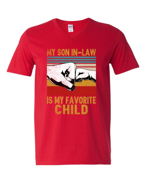 MY SON IN LAW  - T-shirt Col V Pour Adultes