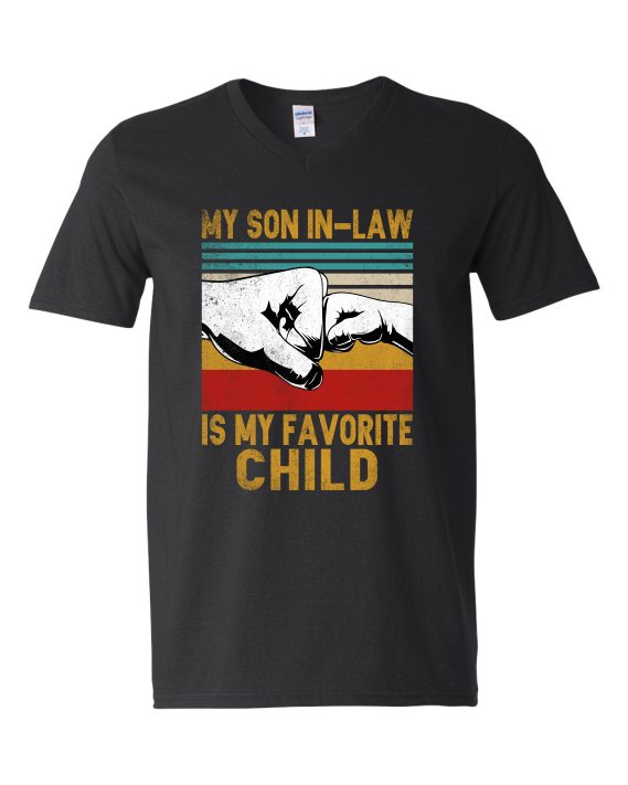 MY SON IN LAW  - T-shirt Col V Pour Adultes