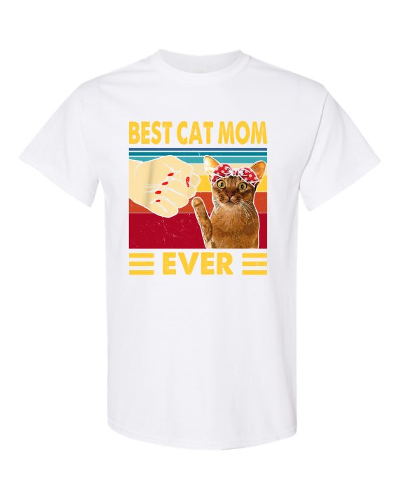 BEST CAT MOM  - T-shirt Col Rond Pour Adultes