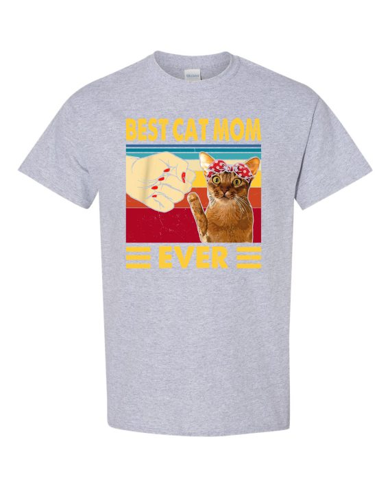 BEST CAT MOM  - T-shirt Col Rond Pour Adultes