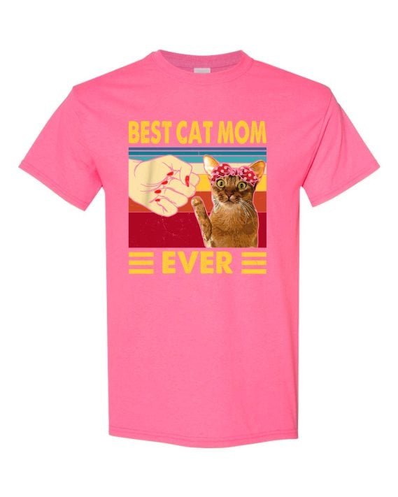 BEST CAT MOM  - T-shirt Col Rond Pour Adultes