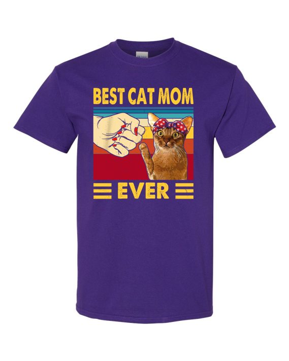 BEST CAT MOM  - T-shirt Col Rond Pour Adultes