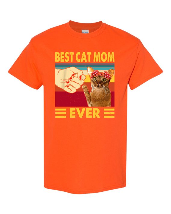 BEST CAT MOM  - T-shirt Col Rond Pour Adultes