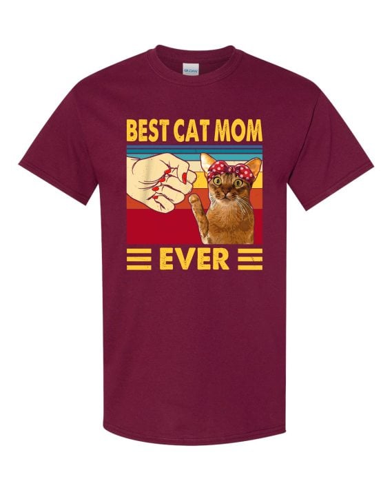 BEST CAT MOM  - T-shirt Col Rond Pour Adultes