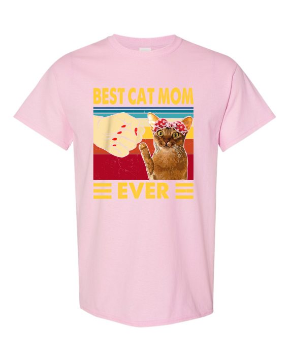 BEST CAT MOM  - T-shirt Col Rond Pour Adultes