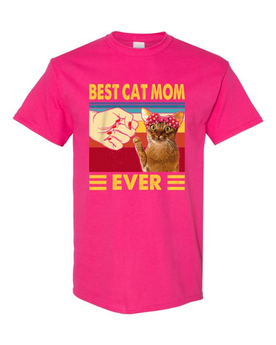 BEST CAT MOM  - T-shirt Col Rond Pour Adultes