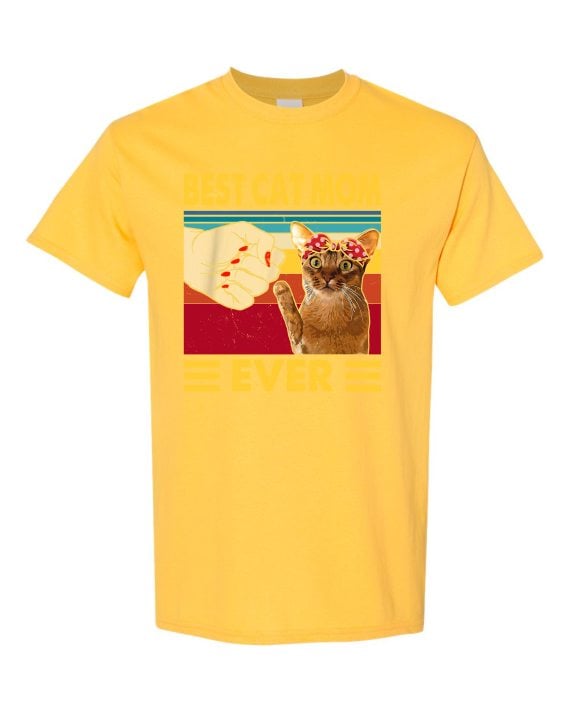 BEST CAT MOM  - T-shirt Col Rond Pour Adultes