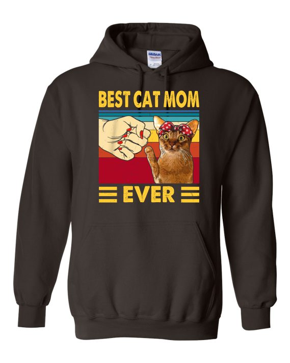BEST CAT MOM  - Cotton Ouaté Kangourou (Unisexe) Pour Adulte