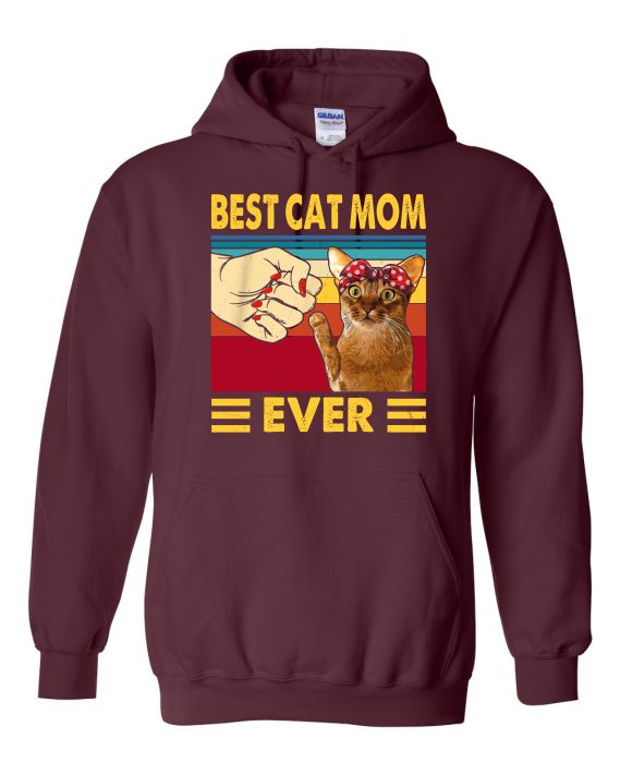 BEST CAT MOM  - Cotton Ouaté Kangourou (Unisexe) Pour Adulte