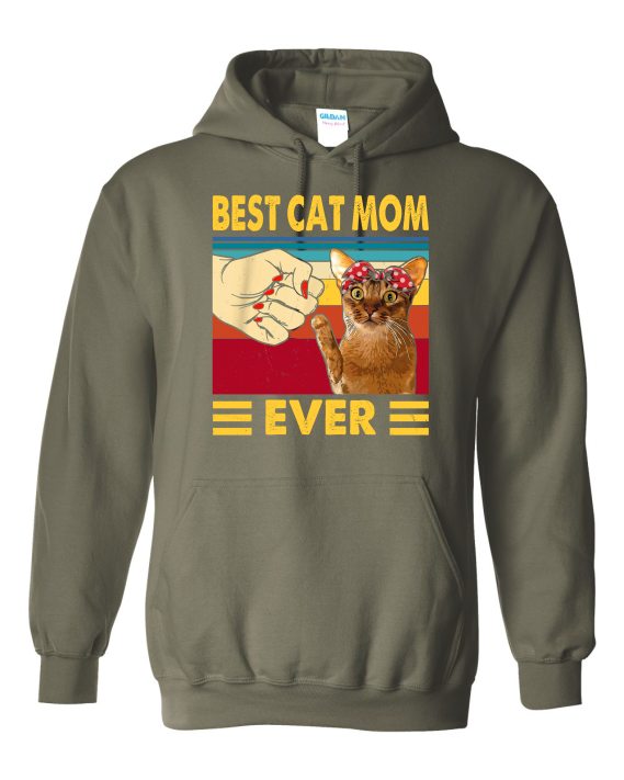 BEST CAT MOM  - Cotton Ouaté Kangourou (Unisexe) Pour Adulte