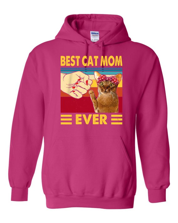 BEST CAT MOM  - Cotton Ouaté Kangourou (Unisexe) Pour Adulte