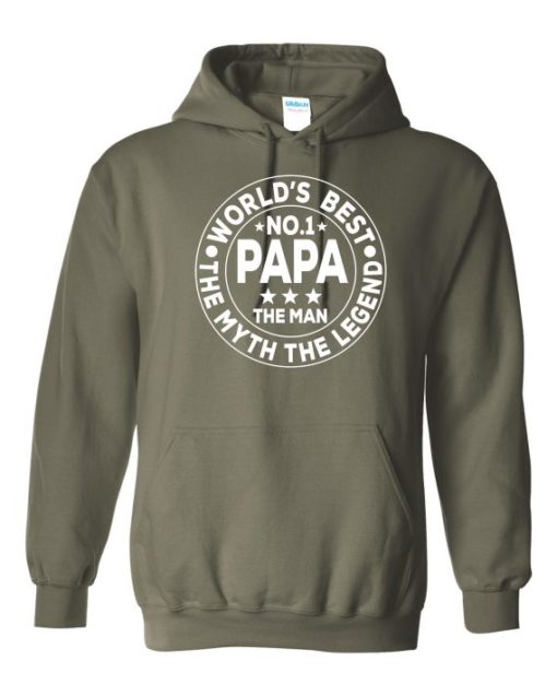 NO 1 PAPA CIRCLE  - Cotton Ouaté Kangourou (Unisexe) Pour Adulte