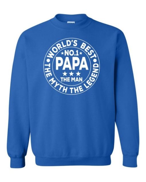 NO 1 PAPA CIRCLE  - Cotton Ouaté Col Rond (Unisexe) Pour Adultes