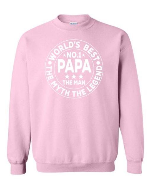 NO 1 PAPA CIRCLE  - Cotton Ouaté Col Rond (Unisexe) Pour Adultes
