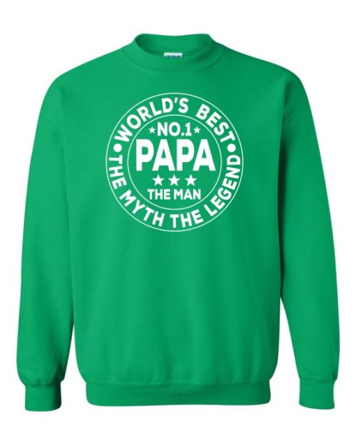 NO 1 PAPA CIRCLE  - Cotton Ouaté Col Rond (Unisexe) Pour Adultes