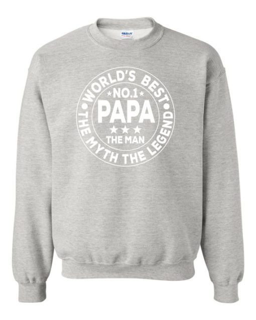 NO 1 PAPA CIRCLE  - Cotton Ouaté Col Rond (Unisexe) Pour Adultes