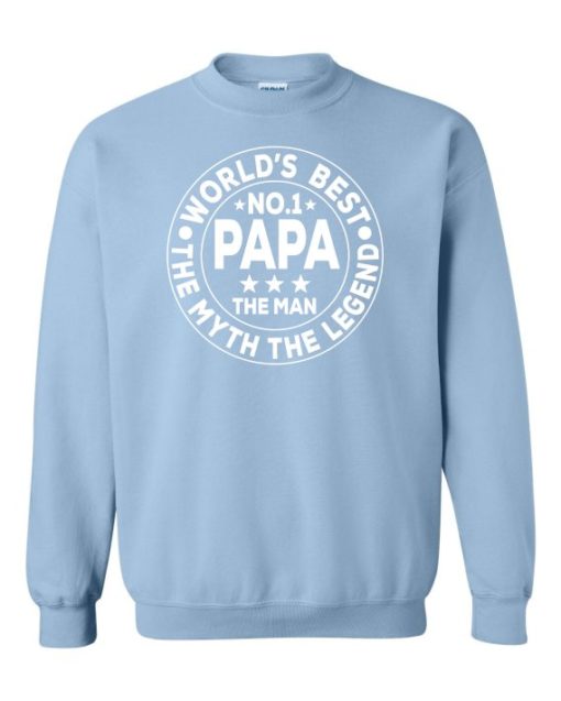 NO 1 PAPA CIRCLE  - Cotton Ouaté Col Rond (Unisexe) Pour Adultes