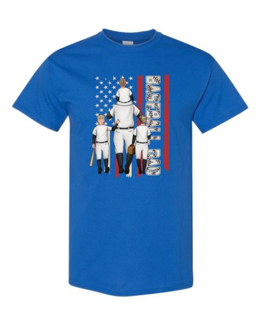 BASEBALL DADDY 3 - Adult Round-neck T-shirt