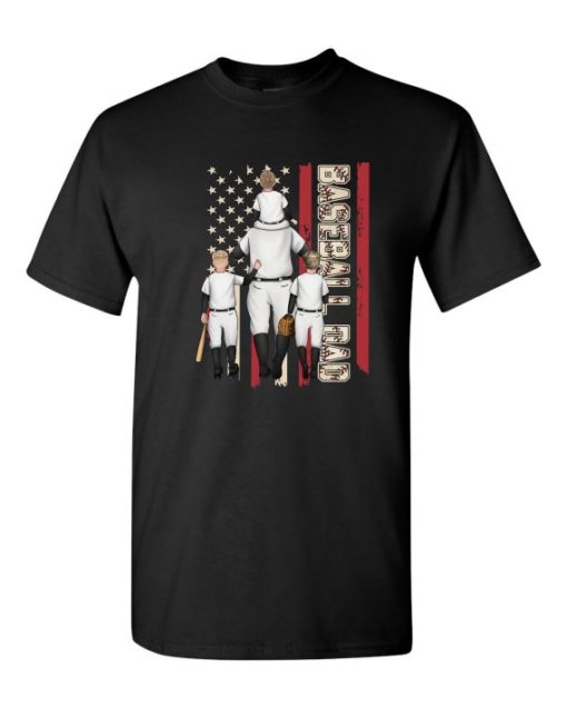 BASEBALL DADDY 3 - Adult Round-neck T-shirt