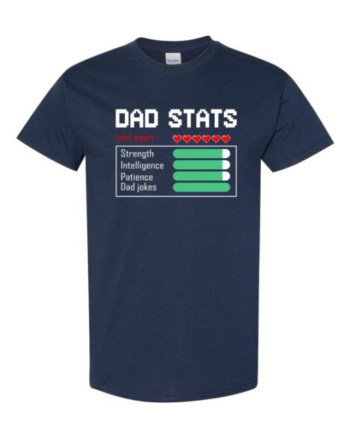 DAD STATS  - Adult Round-neck T-shirt